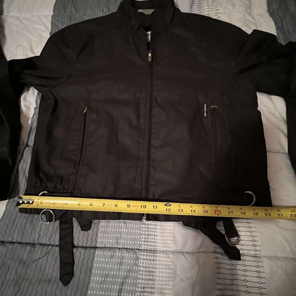Vtg Members Only Europe Craft Black 13/14 Jacket D Ring Buckles On Hem Hong Kong - Picture 11 of 13